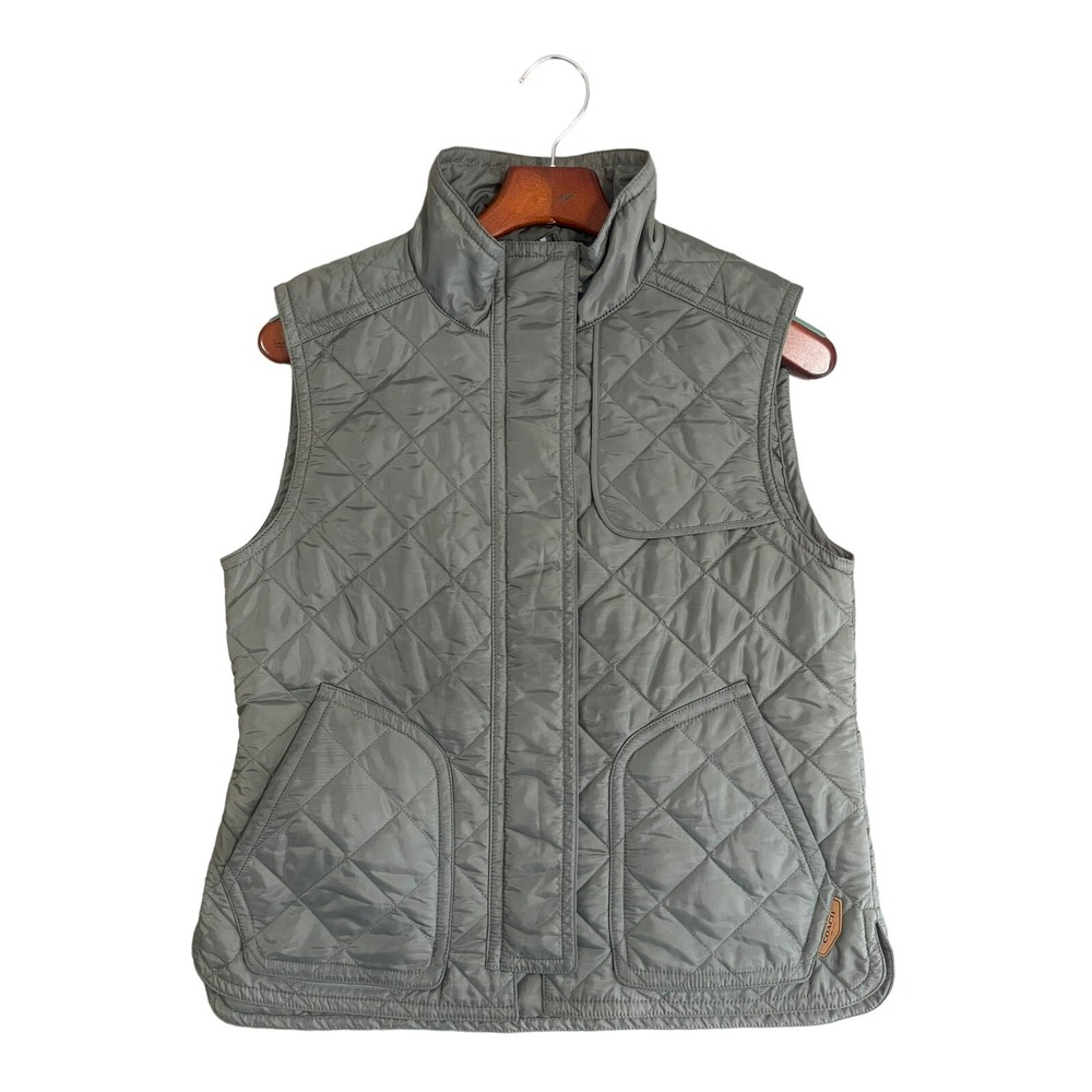 Coach Women's‎ Quilted Military Vest Olive Green Size Medium